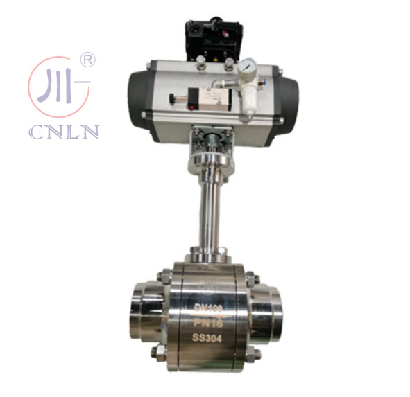 صمام الكرة الهوائية الصخرية من الفولاذ المقاوم للصدأ CDQ661F للغاز الطبيعي المسال/LOX/LN2/LAR/LCO2 -196`~+80 °C