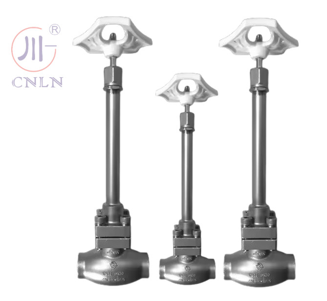SS304/316 صمام الكرة المبردة الطويل النوع D ((DN10-100mm) للغاز الطبيعي المسال / LOX / LN2