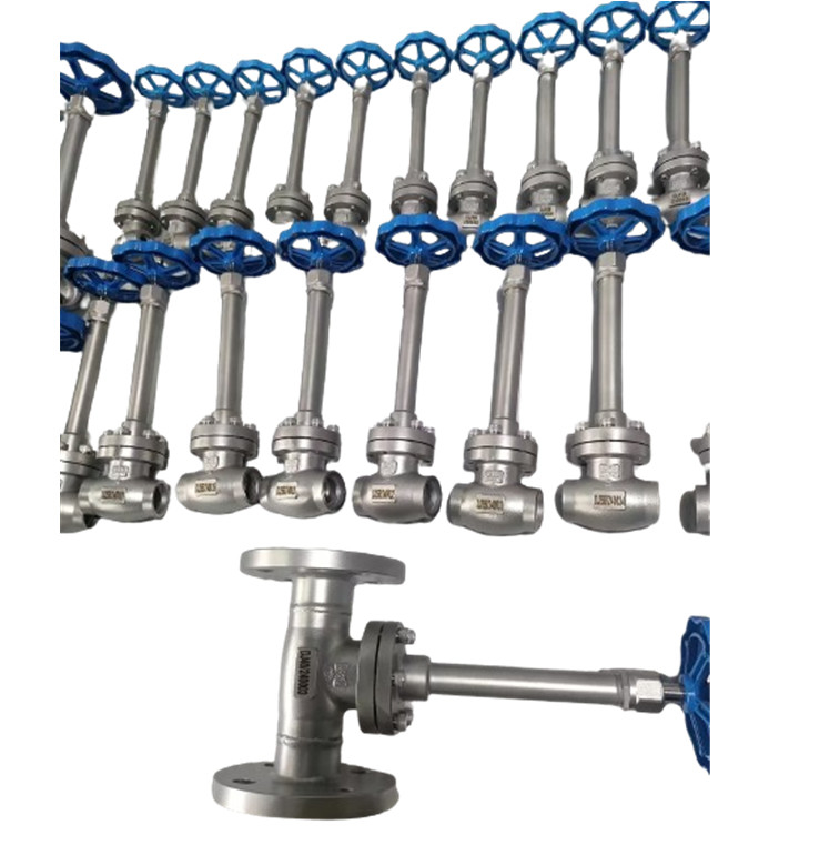 DN10-100 PN50 الصمام الكريوجيني الكريوجيني لحام المقبس -196- 80 °C للغاز الطبيعي المسال LOX LIN LAR LCO2