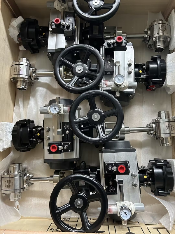 صمام الكرة الهوائية الصخرية من الفولاذ المقاوم للصدأ CDQ661F للغاز الطبيعي المسال/LOX/LN2/LAR/LCO2 -196`~+80 °C