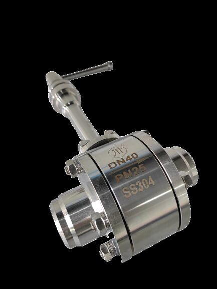 صمام الكرة المبرد مع اتصال اللحاء وتشغيل العجلة اليدوية مناسبة للغاز الطبيعي المسال LN2 LAr