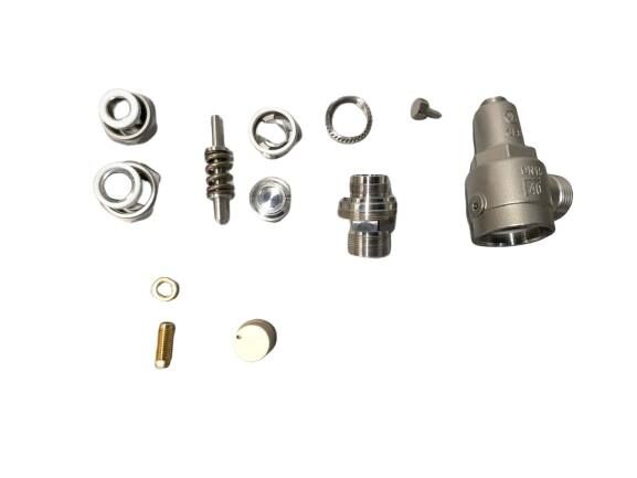 صمام أمان مبرد من الفولاذ المقاوم للصدأ SS304/316 بضغط أقصى 4.0 ميجا باسكال لنطاق درجة حرارة من -196 درجة مئوية إلى +120 درجة مئوية