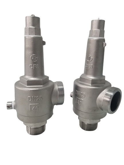 DN25 صمام السلامة الصاخب المفتوح بالكامل للنفط الطبيعي المسال / LOX / LN2 / LAR / LCO2